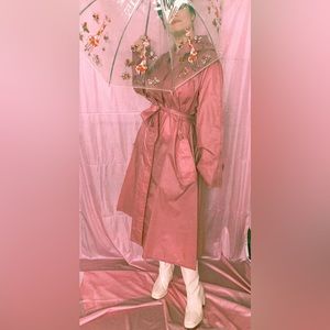 Vintage Dusty Rose Raincoat